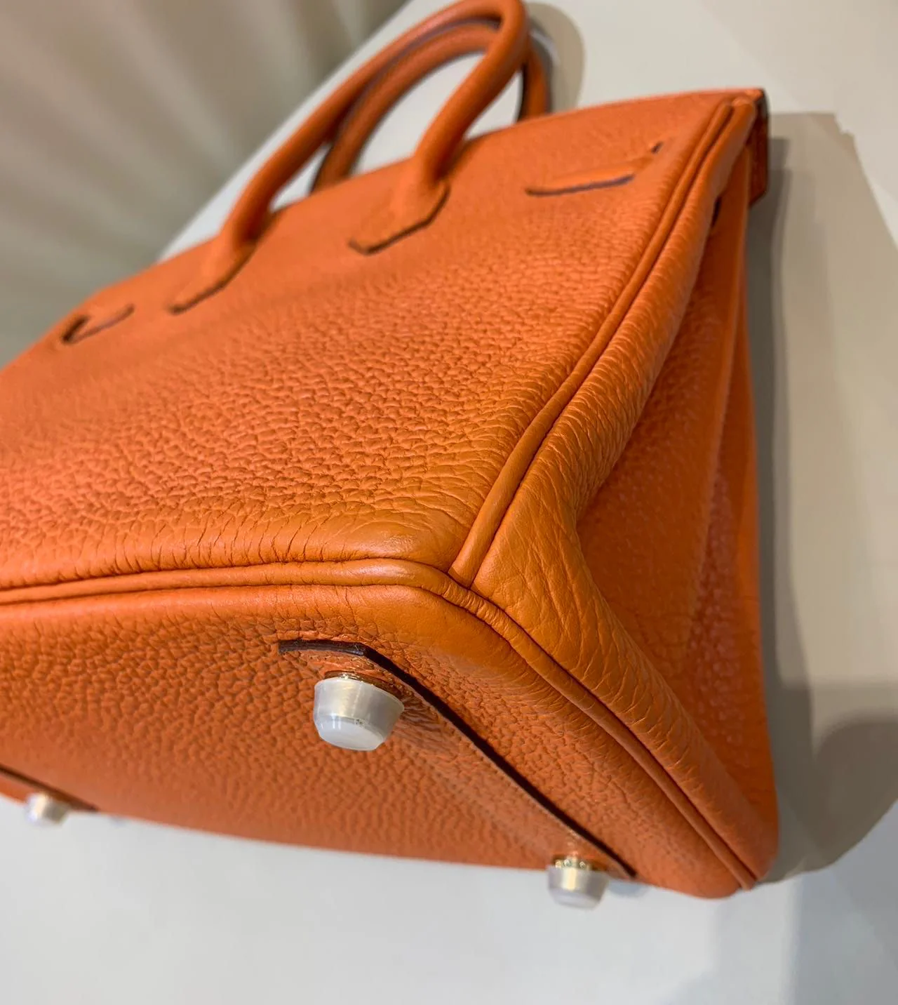 Hermes Birkin 25 Orange Togo Leather Gold Hardware - Image 2