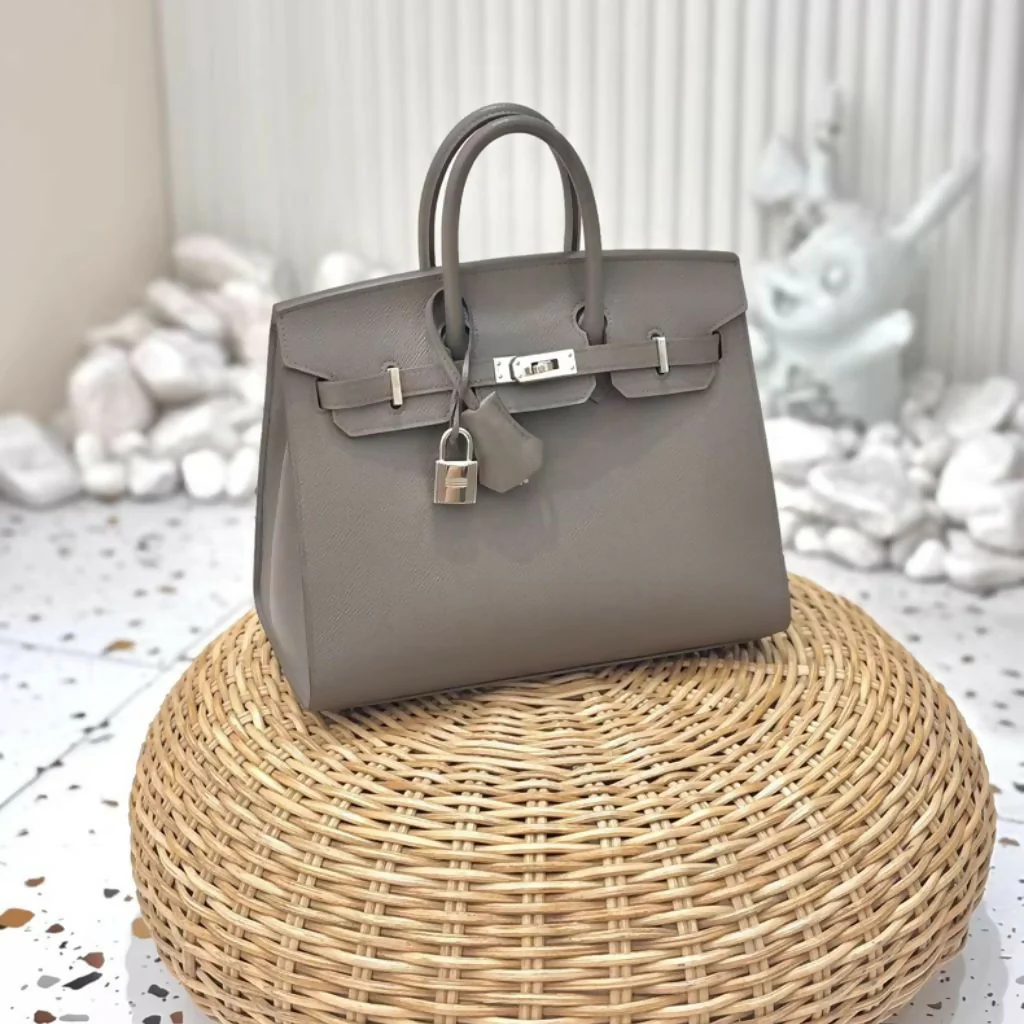 Hermès Birkin 25 Gris Etain Epsom Leather Palladium Hardware - Image 3