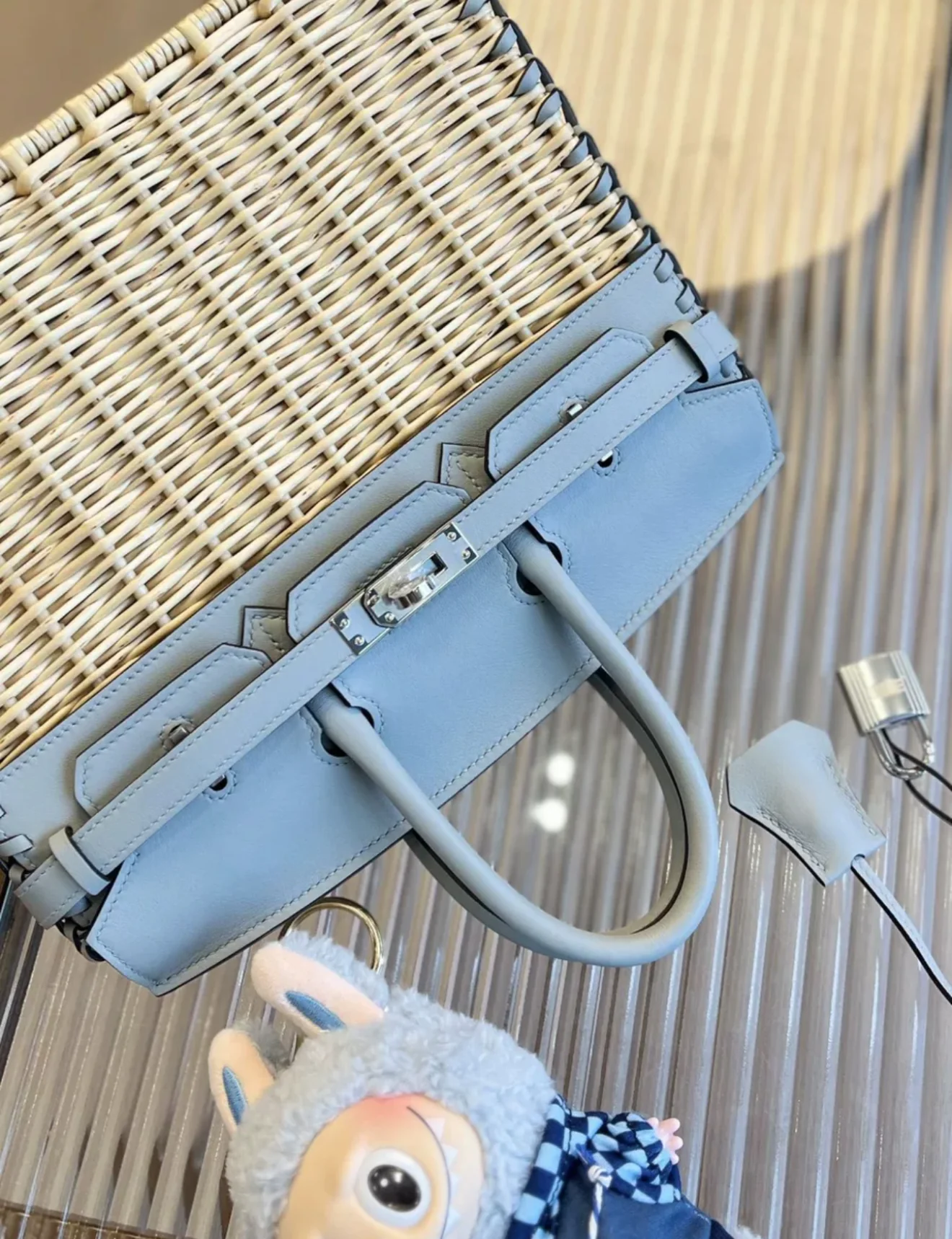 Hermès Birkin 25 Picnic Blue Glacier Swift Leather Palladium Hardware - Image 2