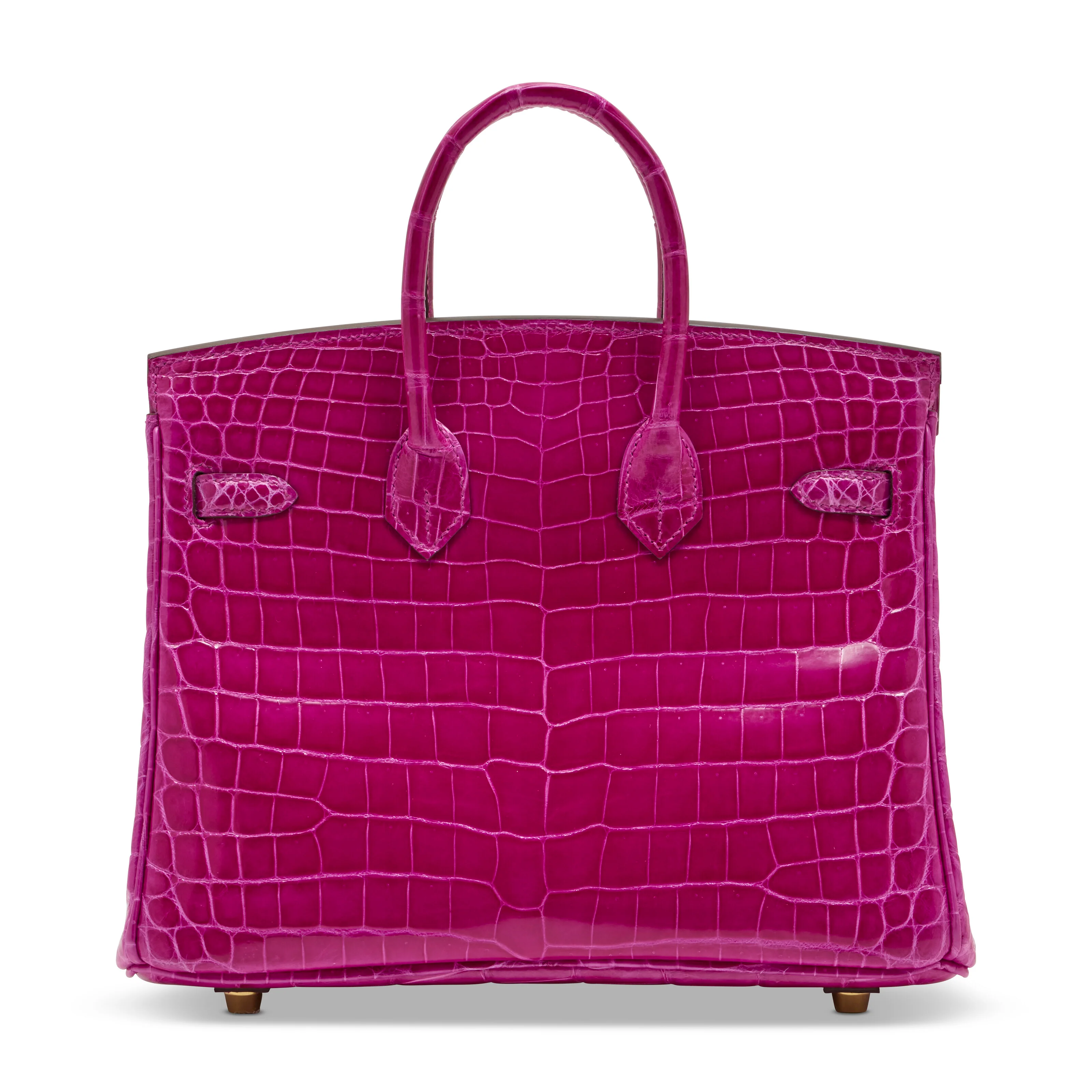Hermes Birkin 25 Rose Scheherazade Shiny Crocodile Leather with Gold Hardware - Image 3