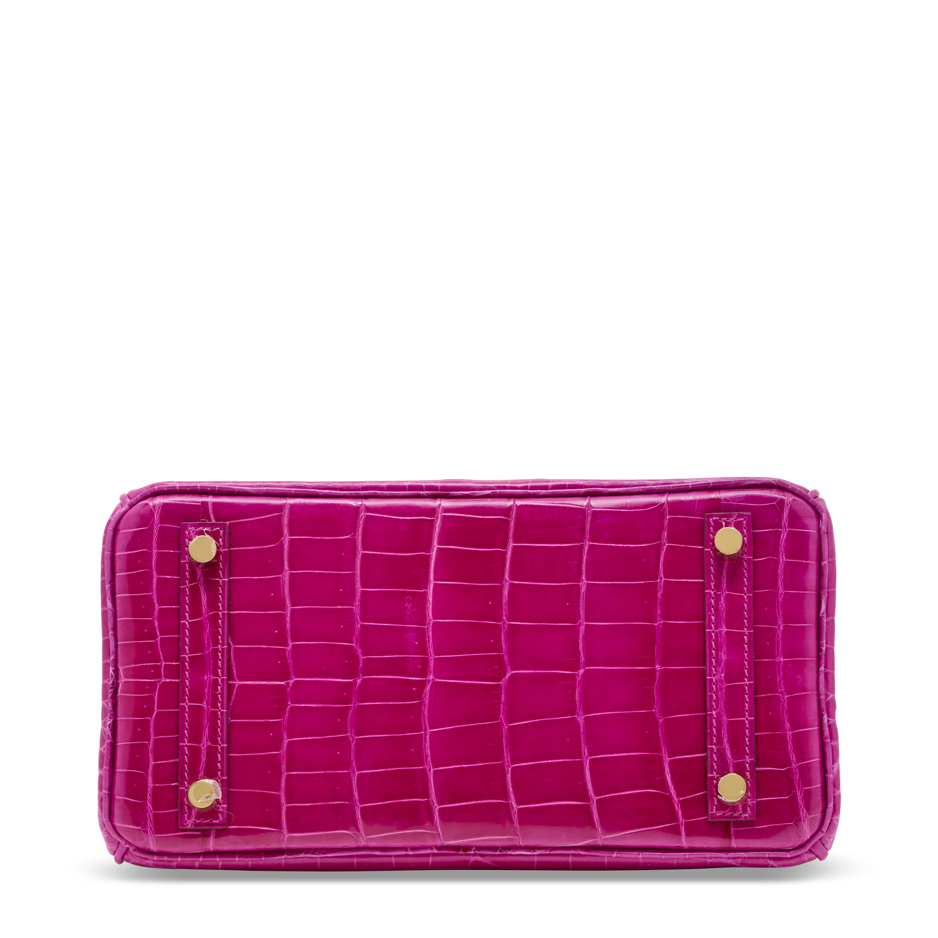 Hermes Birkin 25 Rose Scheherazade Shiny Crocodile Leather with Gold Hardware - Image 4