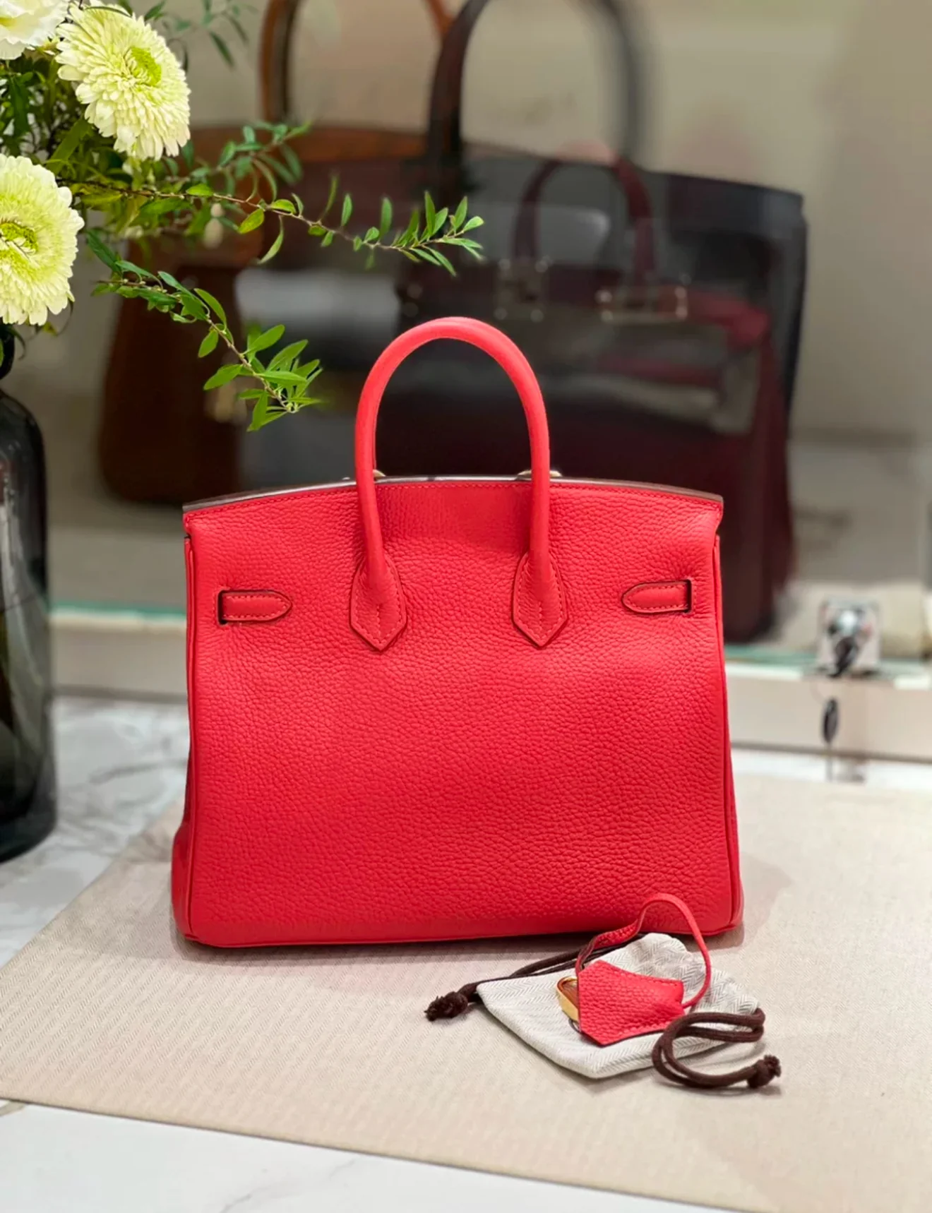 HERMES BIRKIN 25 ROUGE DE COEUR TOGO LEATHER GOLD HARDWARE - Image 2