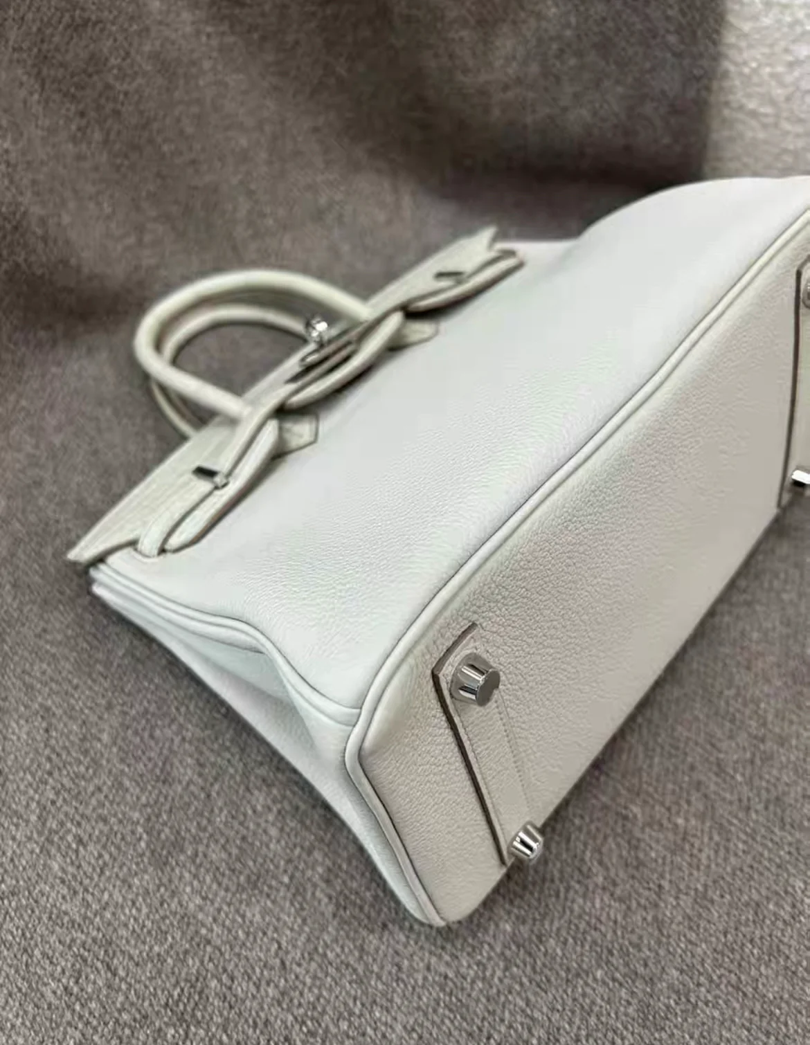 HERMÈS Birkin 25 Touch Beton (8L) Togo Matte Alligator Palladium hardware - Image 4