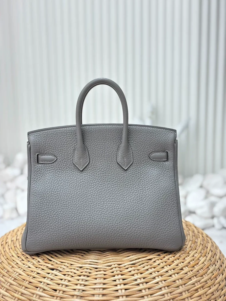 Hermes Birkin 25 Gris Etain Togo Leather Gold Hardware - Image 3