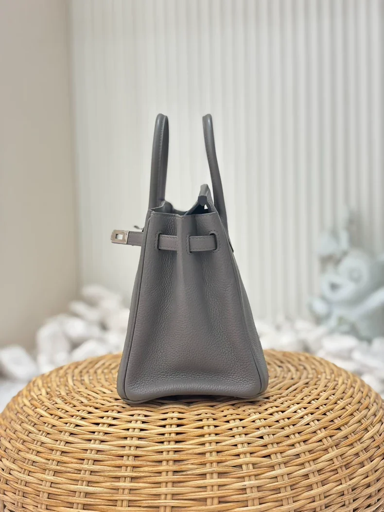 Hermes Birkin 25 Gris Etain Togo Leather Gold Hardware - Image 4