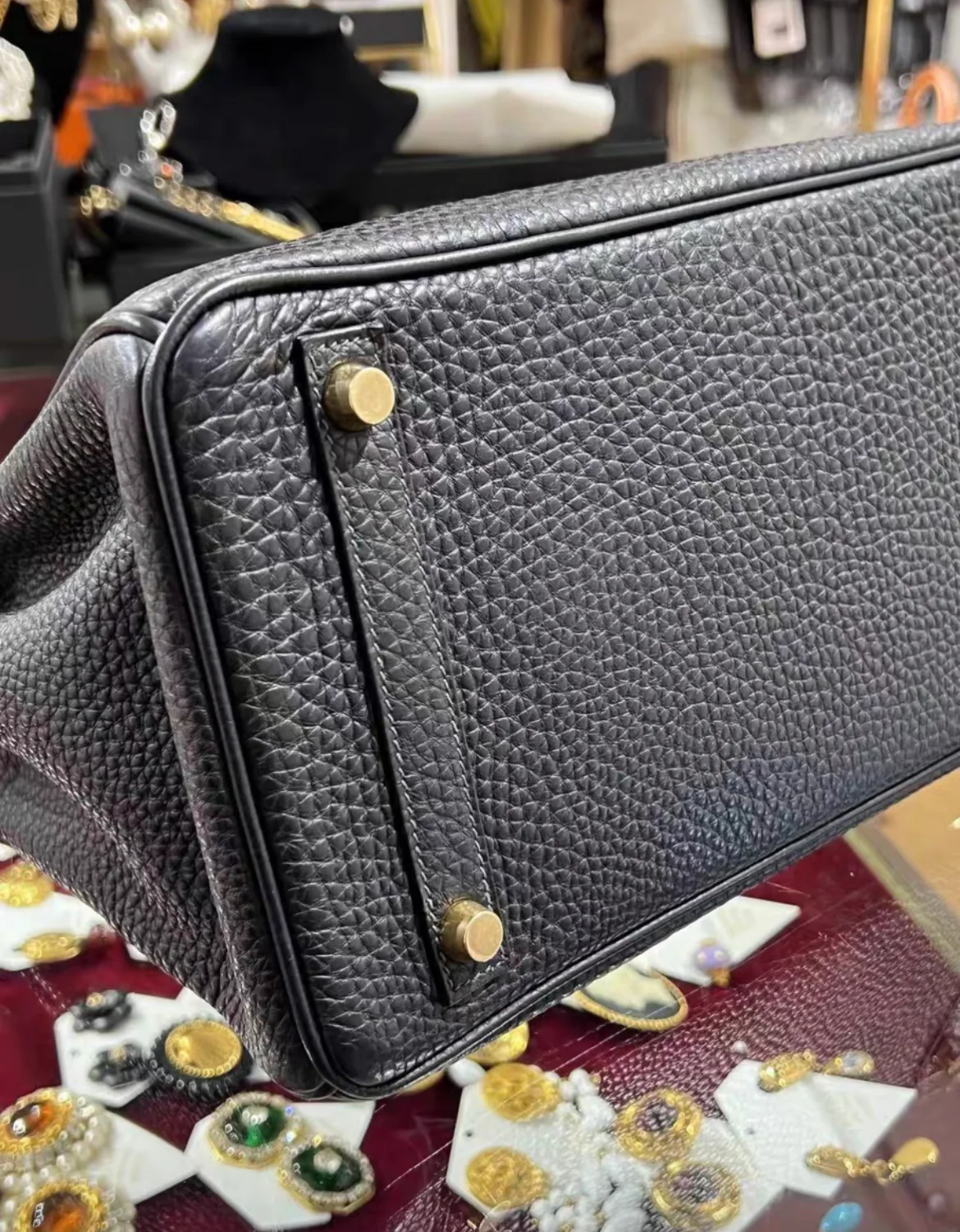 Hermès Birkin 30 Midnight Blue Togo Leather Gold Palladium Hardware - Image 7