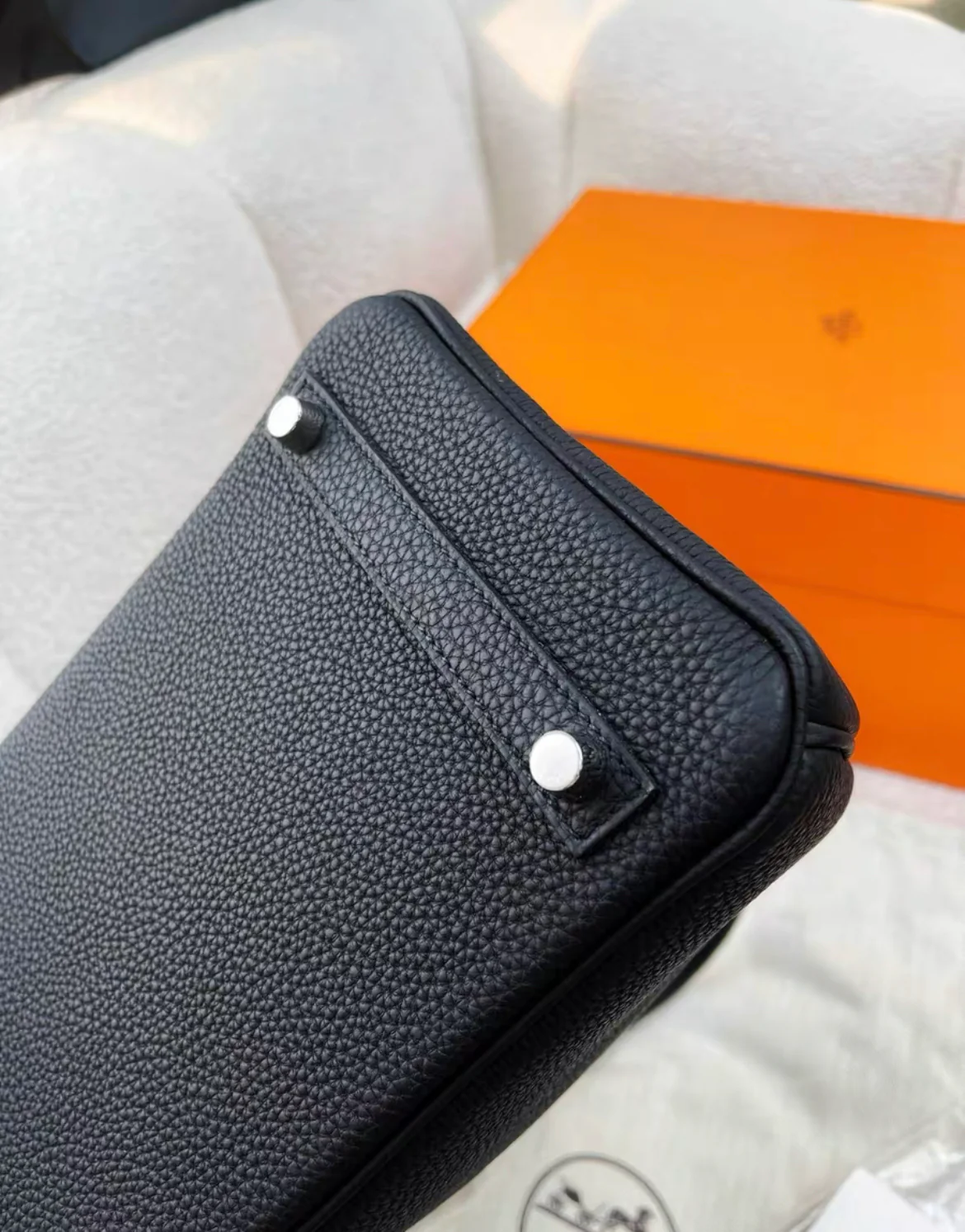 Hermes birkin 30 black togo leather palladium hardware Stamp U - Image 7