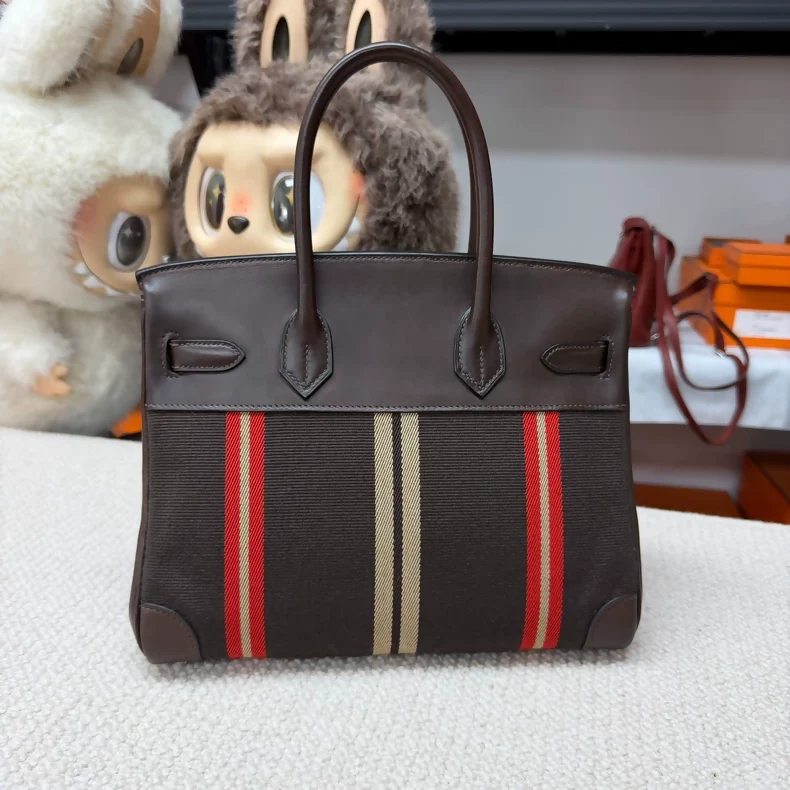 Hermès Birkin 30 Ebony Canvas palladium hardware - Image 2