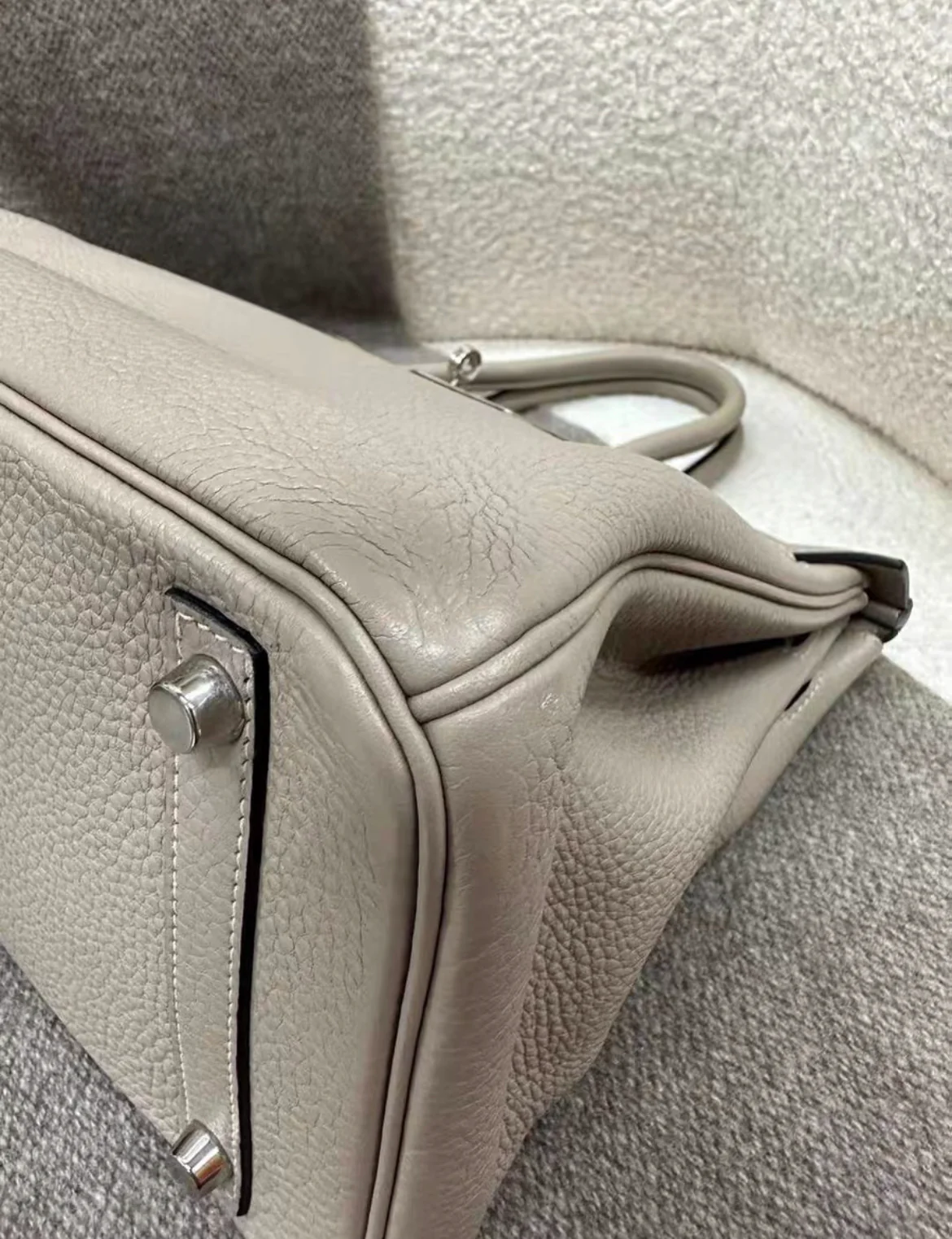 Hermès Birkin 30 Gris Meyer Clemence Palladium Hardware - Image 3