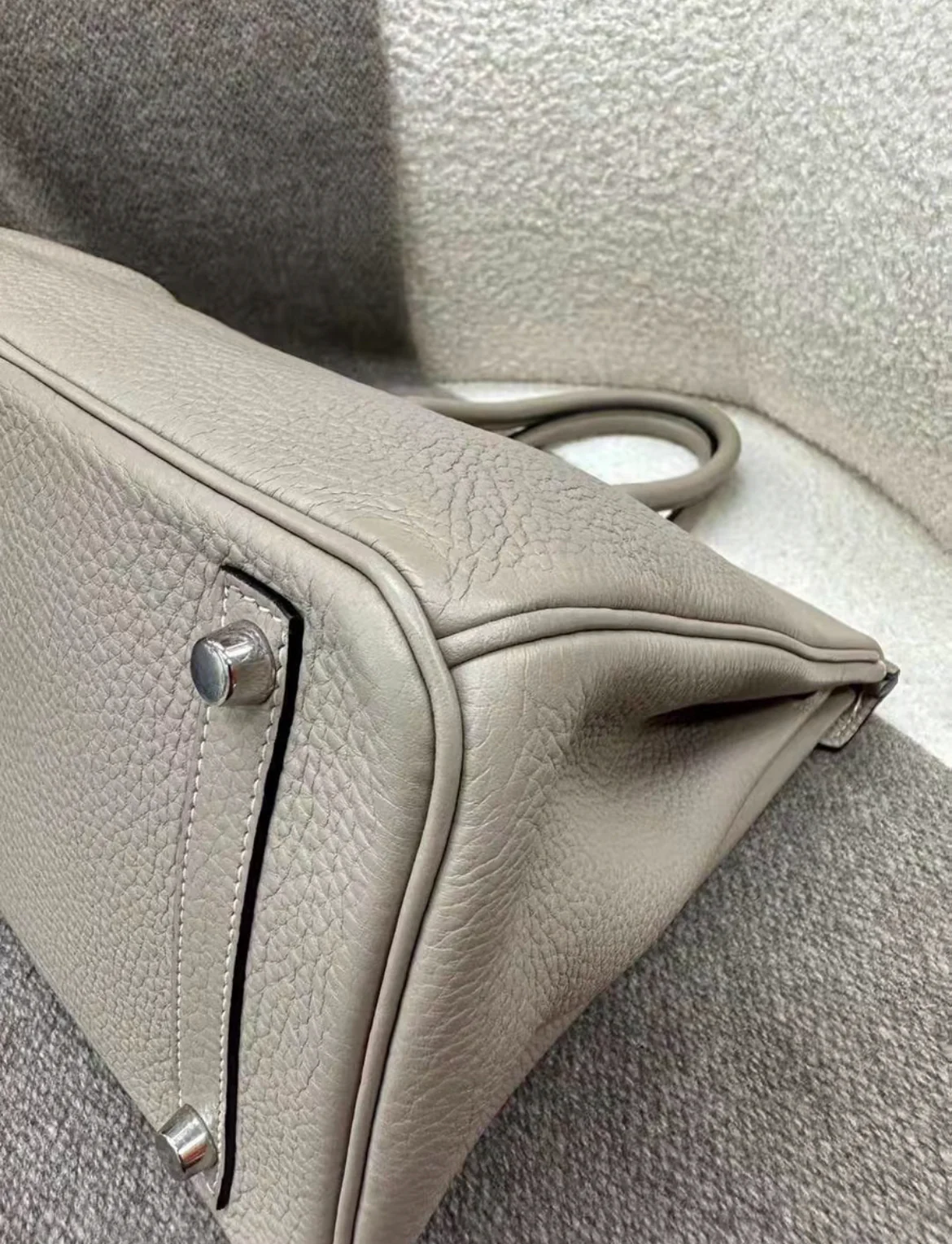 Hermès Birkin 30 Gris Meyer Clemence Palladium Hardware - Image 6