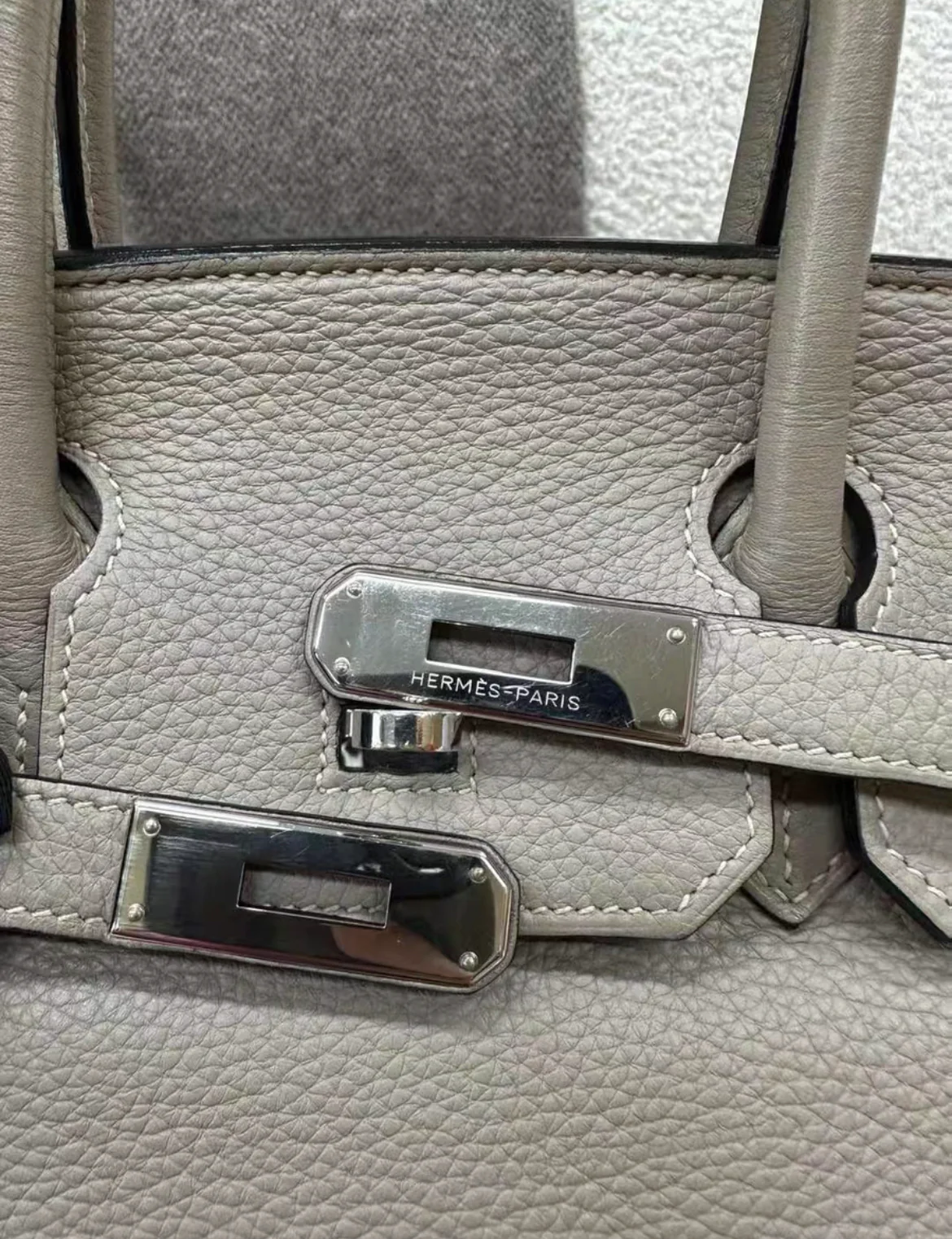 Hermès Birkin 30 Gris Meyer Clemence Palladium Hardware - Image 7