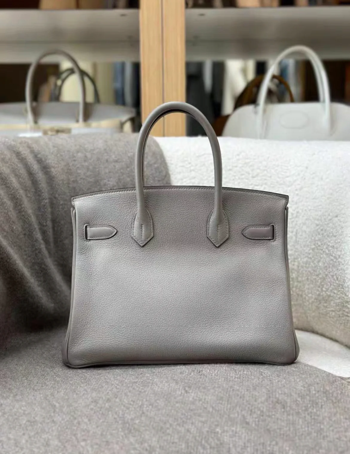 Hermès Birkin 30 Gris Togo Leather Palladium Hardware - Image 2