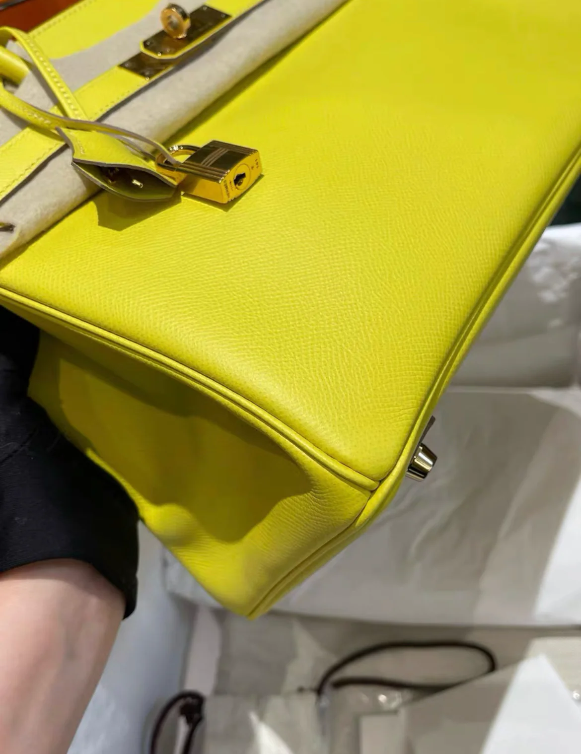 Hermès Birkin 30 Lime Epsom Gold Hardware - Image 5