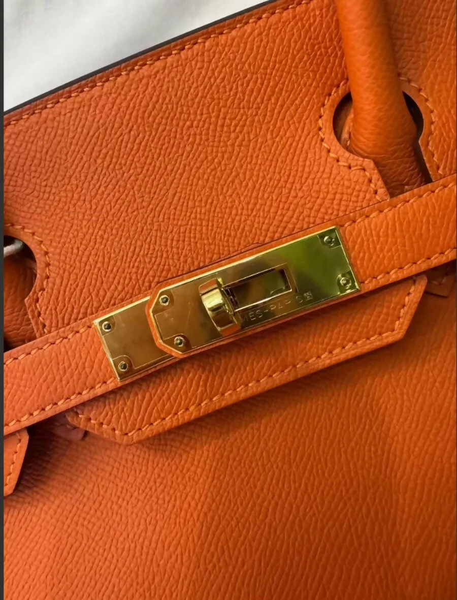 Hermes Birkin 30 orange epsom leather gold hardware - Image 3