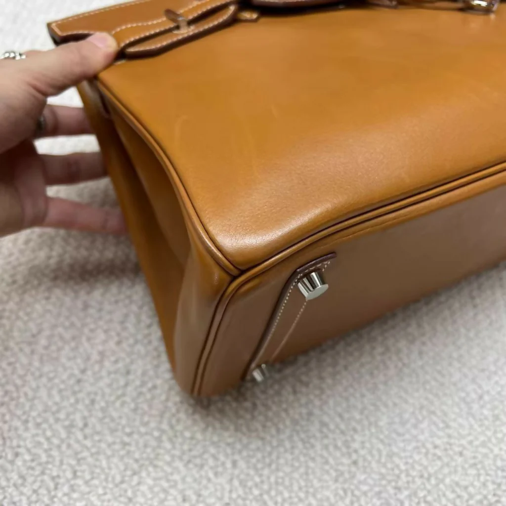 Hermès Birkin 30 Fauve Barenia Smooth Leather Palladium Hardware - Image 3