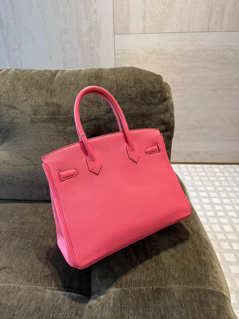 Hermes Birkin 30 U5 pink lipstick Togo leather palladium hardware - Image 3