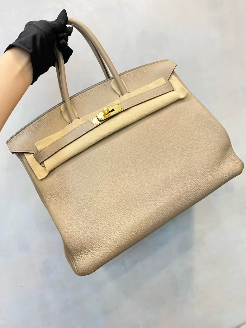 Hermès Birkin 35 Gris Tourterelle Togo Leather Gold Hardware - Image 3