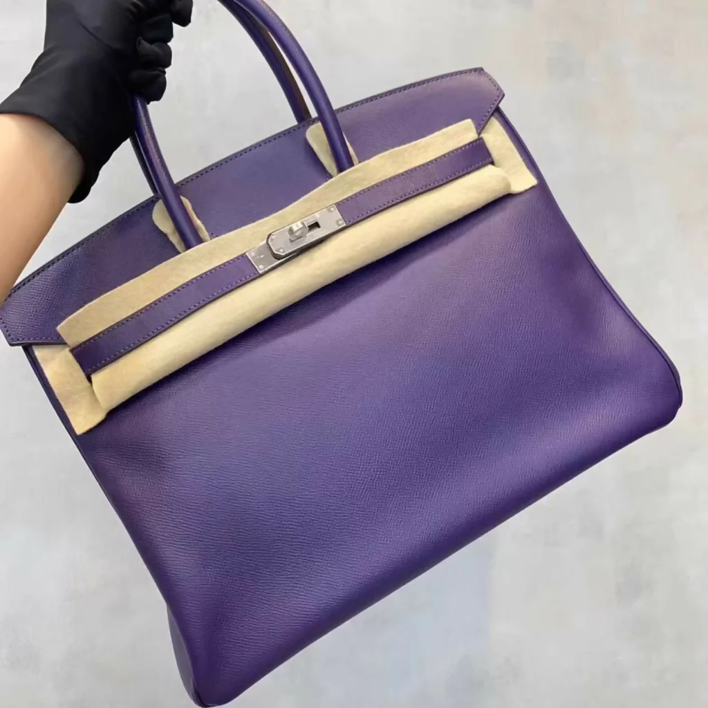 Hermès Birkin 35 Iris Epsom Leather Palladium Hardware - Image 3