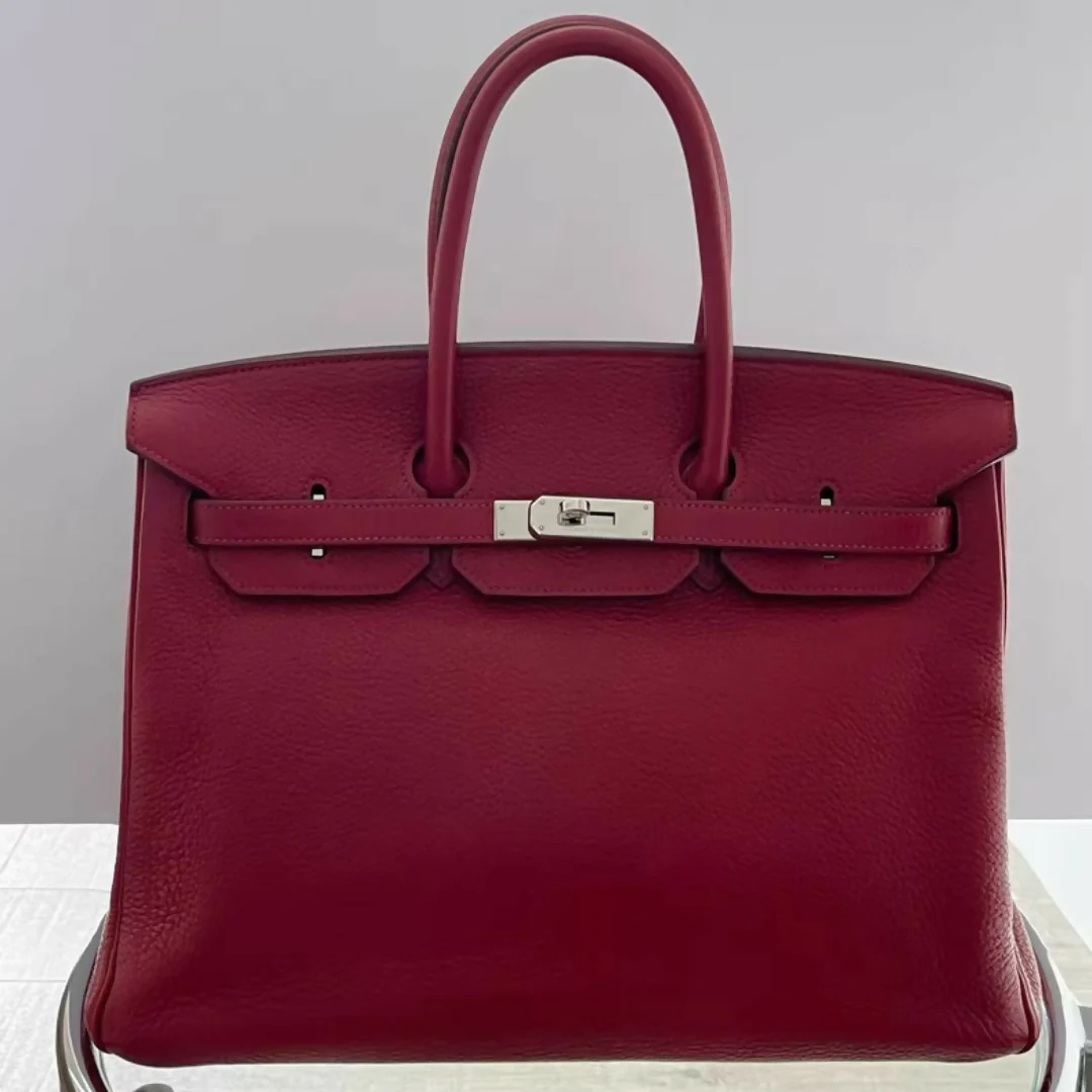 Hermès Birkin 35 Ruby Red Togo leather palladium Hardware - Image 3