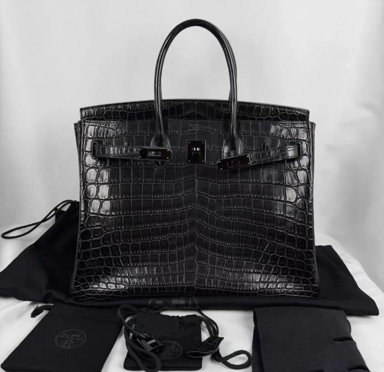 Hermès Birkin 35 SO BLACK Matte Alligator Black PVD Hardware