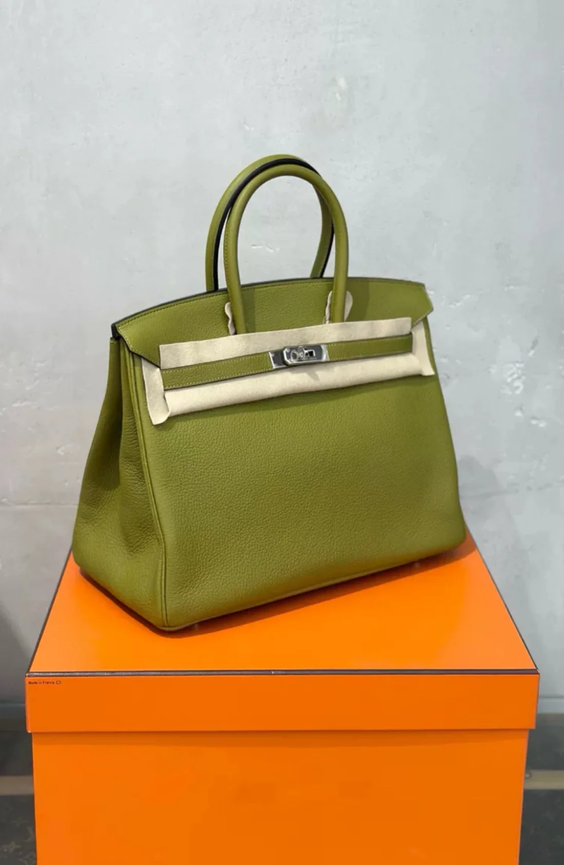 Hermes Birkin 35 Vert Anis Togo Leather Palladium Hardware - Image 3