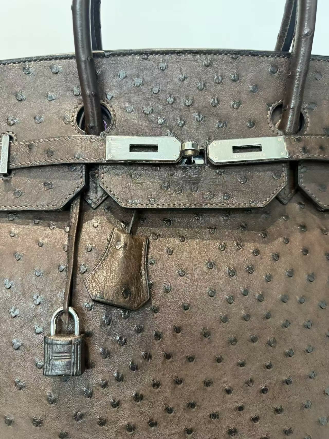 Hermes Birkin 40 ostrich in brown - Image 2