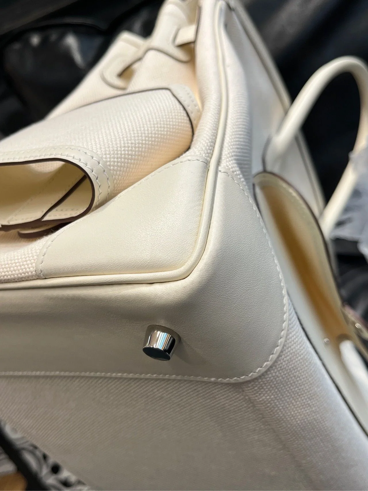 Hermès Birkin Cargo 35 Nata Toile and Swift Palladium Hardware - Image 11