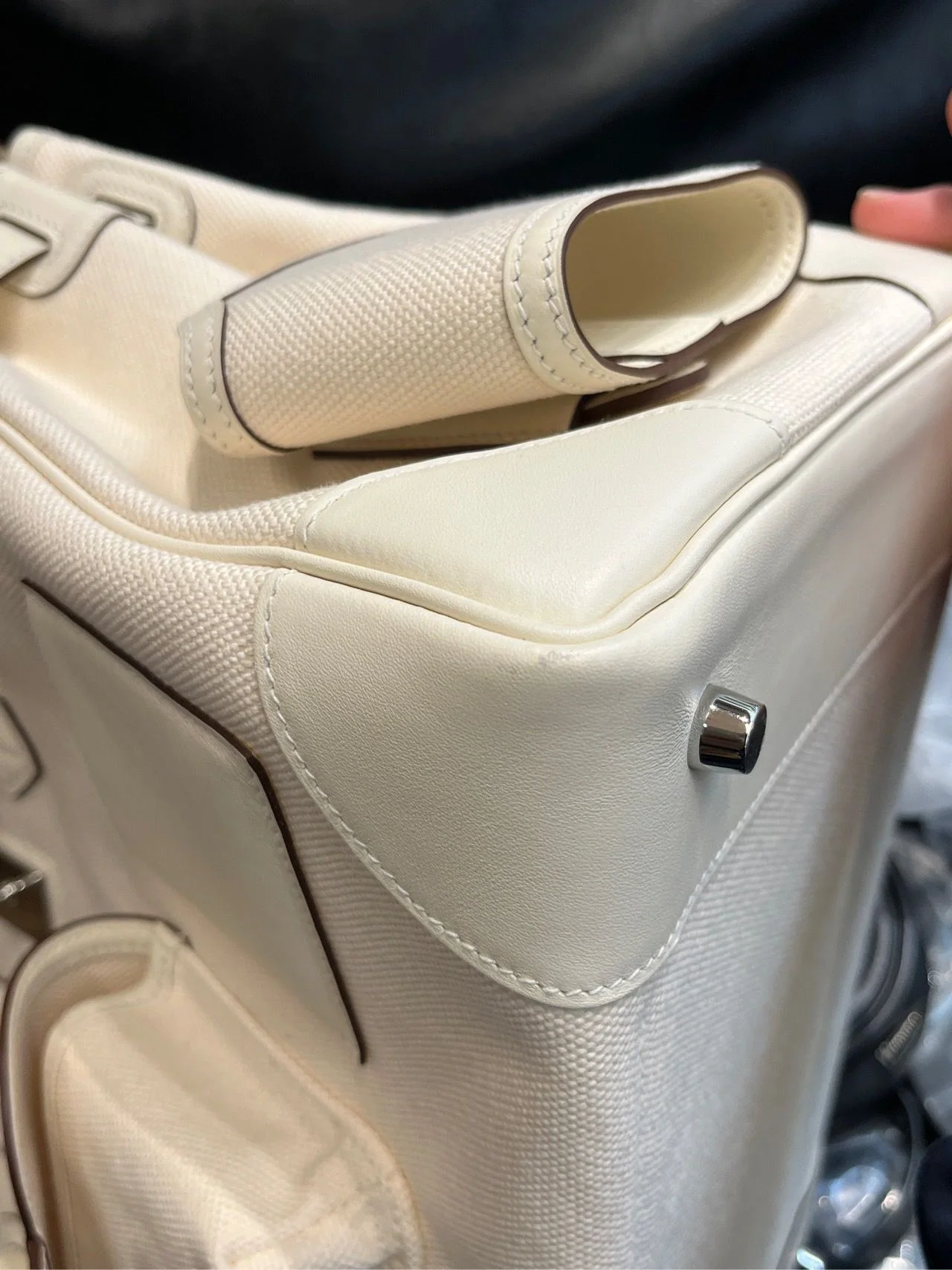 Hermès Birkin Cargo 35 Nata Toile and Swift Palladium Hardware - Image 13
