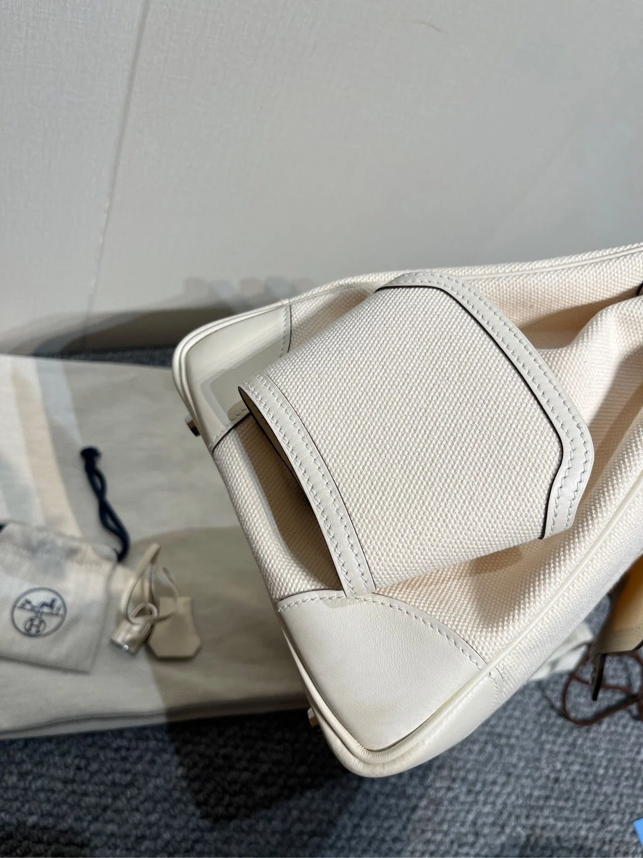 Hermès Birkin Cargo 35 Nata Toile and Swift Palladium Hardware - Image 14