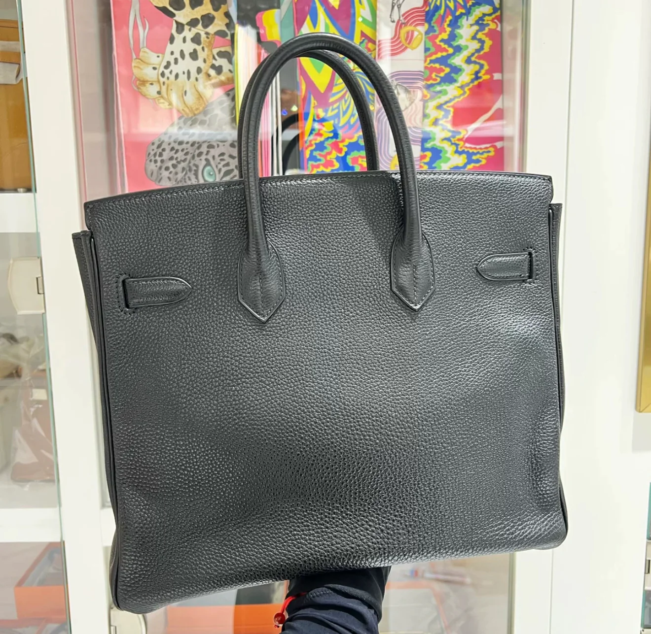 Hermes Birkin HAC 32 Black Togo Leather Palladium Hardware - Image 6