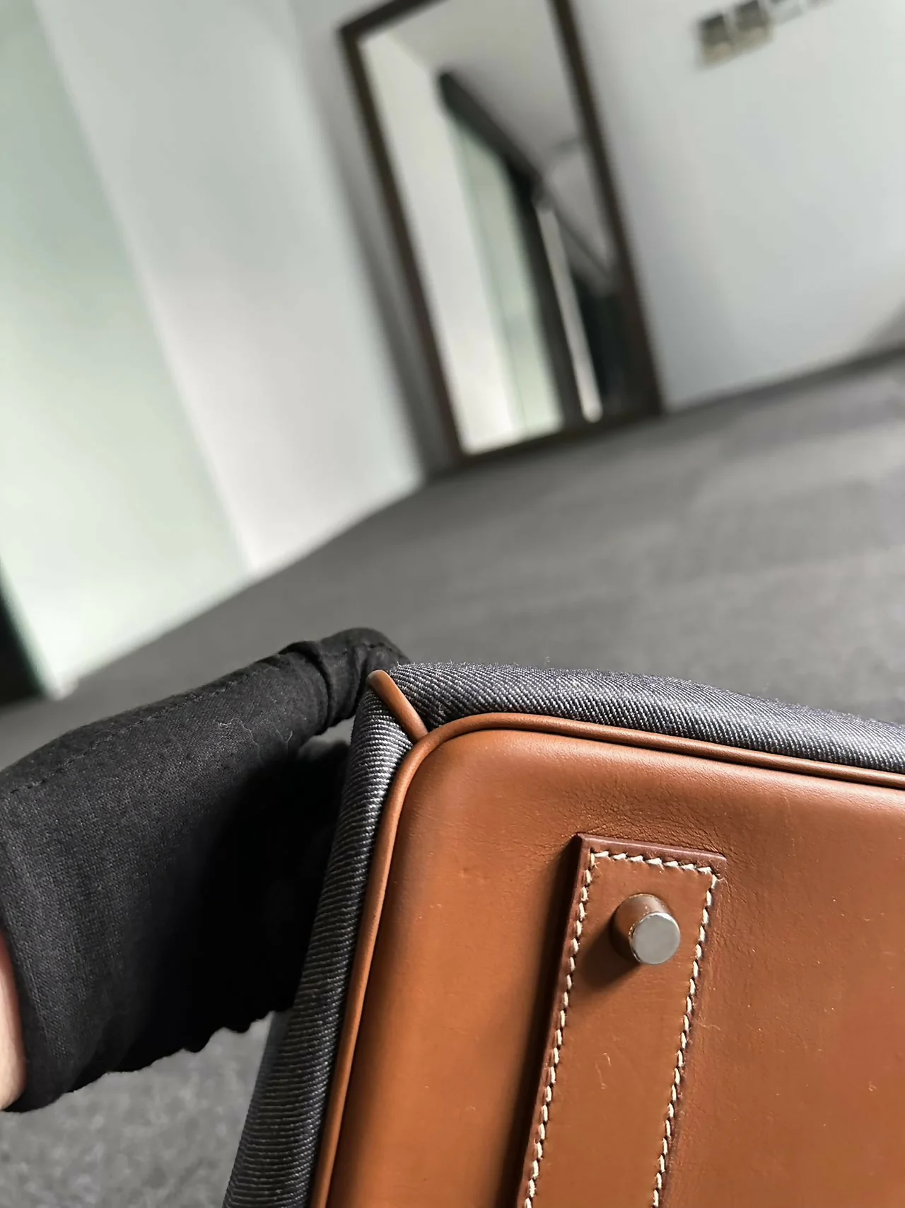 Hermes Birkin shoulder denim - Image 7