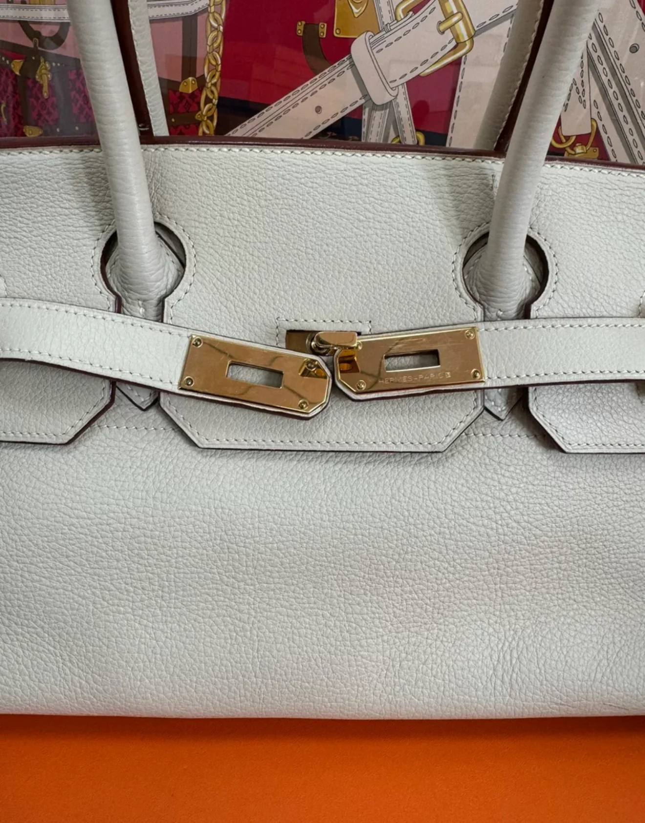 Hermès Birkin Shoulder white Togo Leather Gold Hardware - Image 3