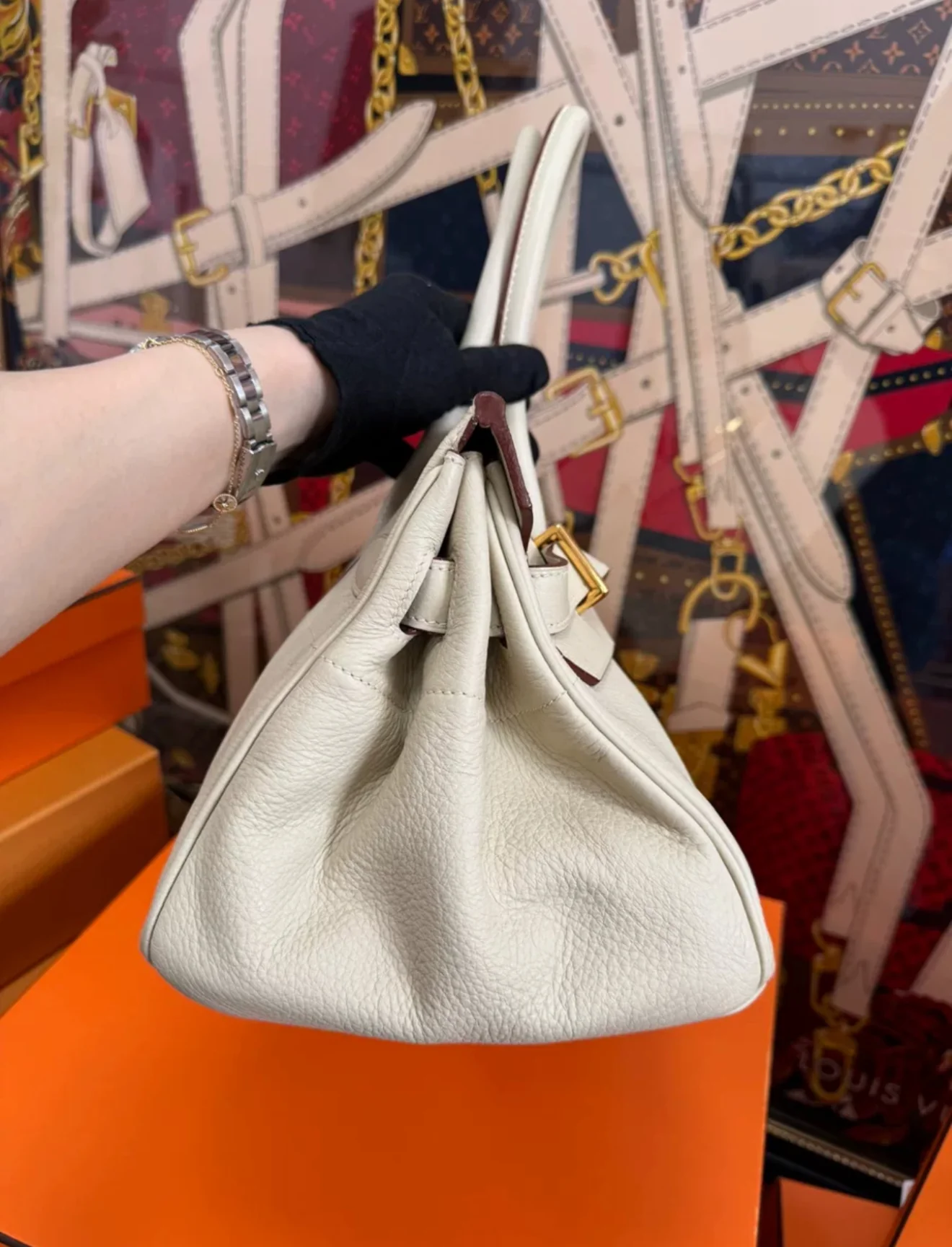 Hermès Birkin Shoulder white Togo Leather Gold Hardware - Image 4