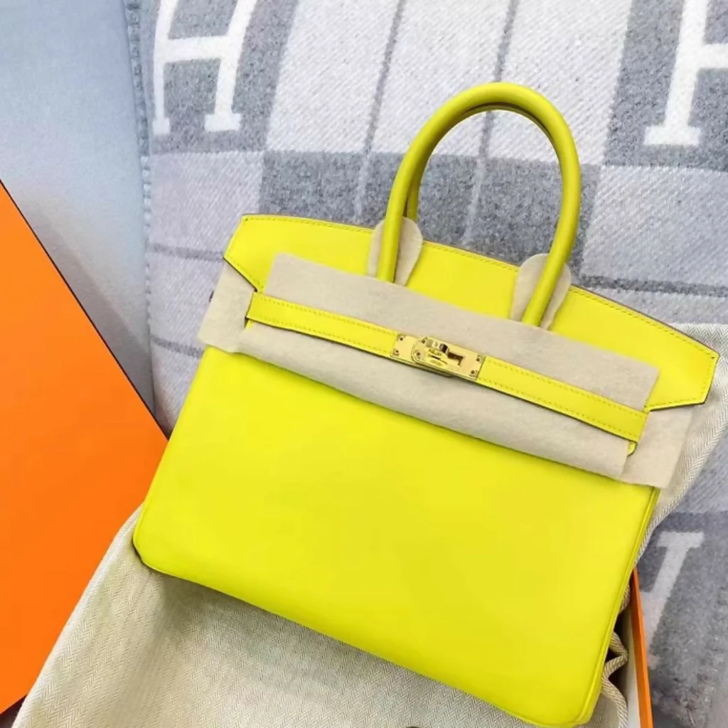 Hermes birkin 25 9R lime Swift Leather Gold hardware