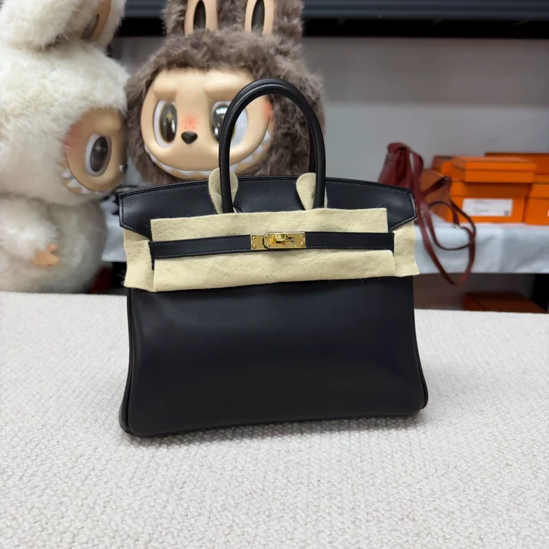 Hermès Birkin 25 Black Volupto Leather gold hardware