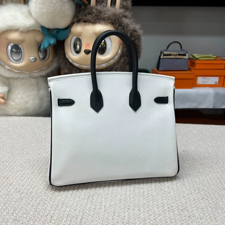 Hermes Birkin25 black and white Epsom leather Palladium Hardware - Image 2