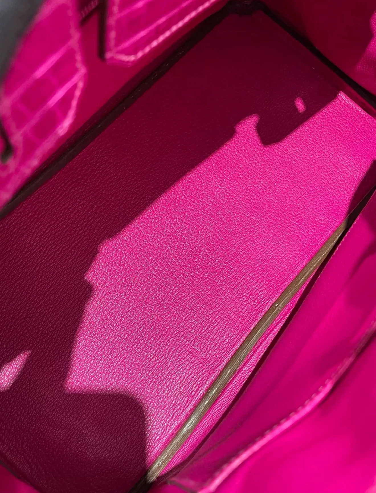 HERMÈS Birkin 30 Rose Scheherazade (J5) Shiny Niloticus Crocodile Palladium hardware - Image 5