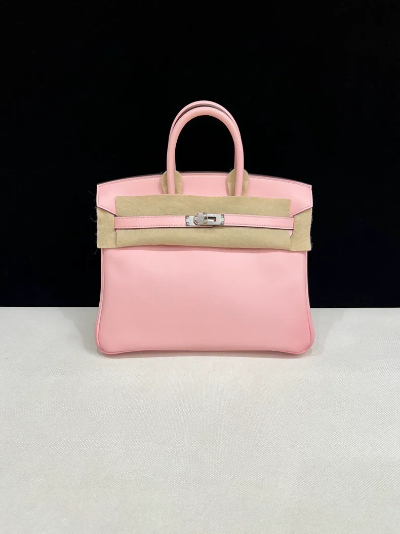 Hermes Birkin 25 Rose Sakura Swift Leather Palladium Hardware