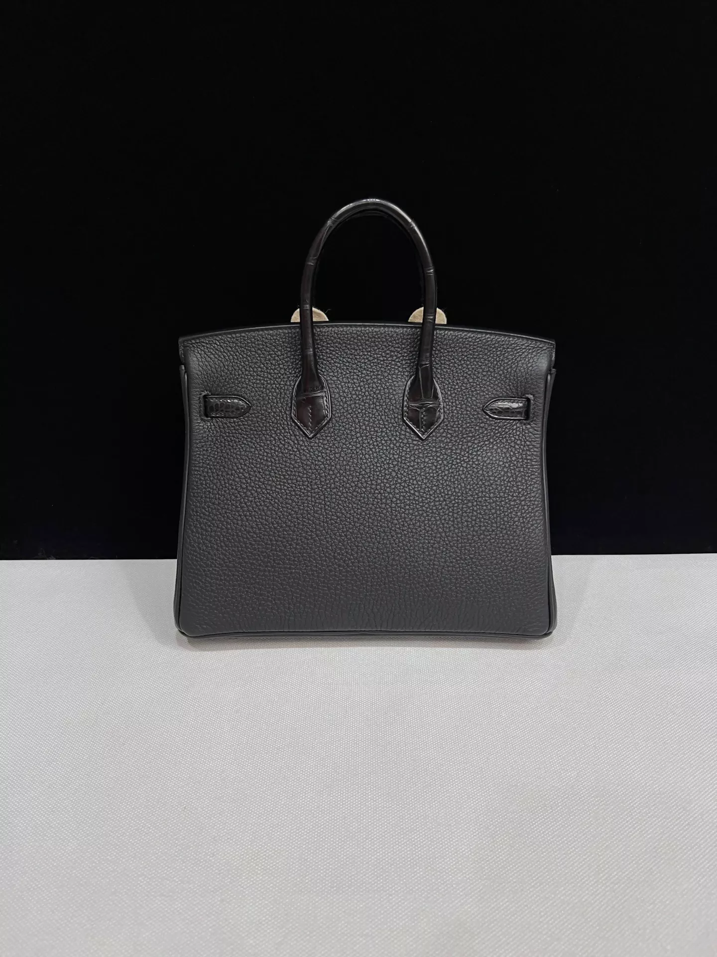 Hermes Birkin 25 Touch black togo matte crocodile leather with palladium hardware - Image 3
