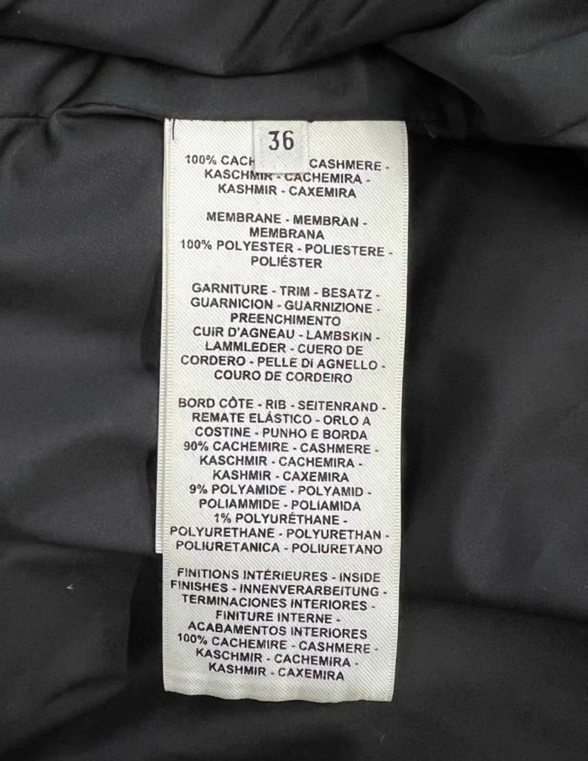Hermès black cashmere bomber jacket size 36 - Image 3