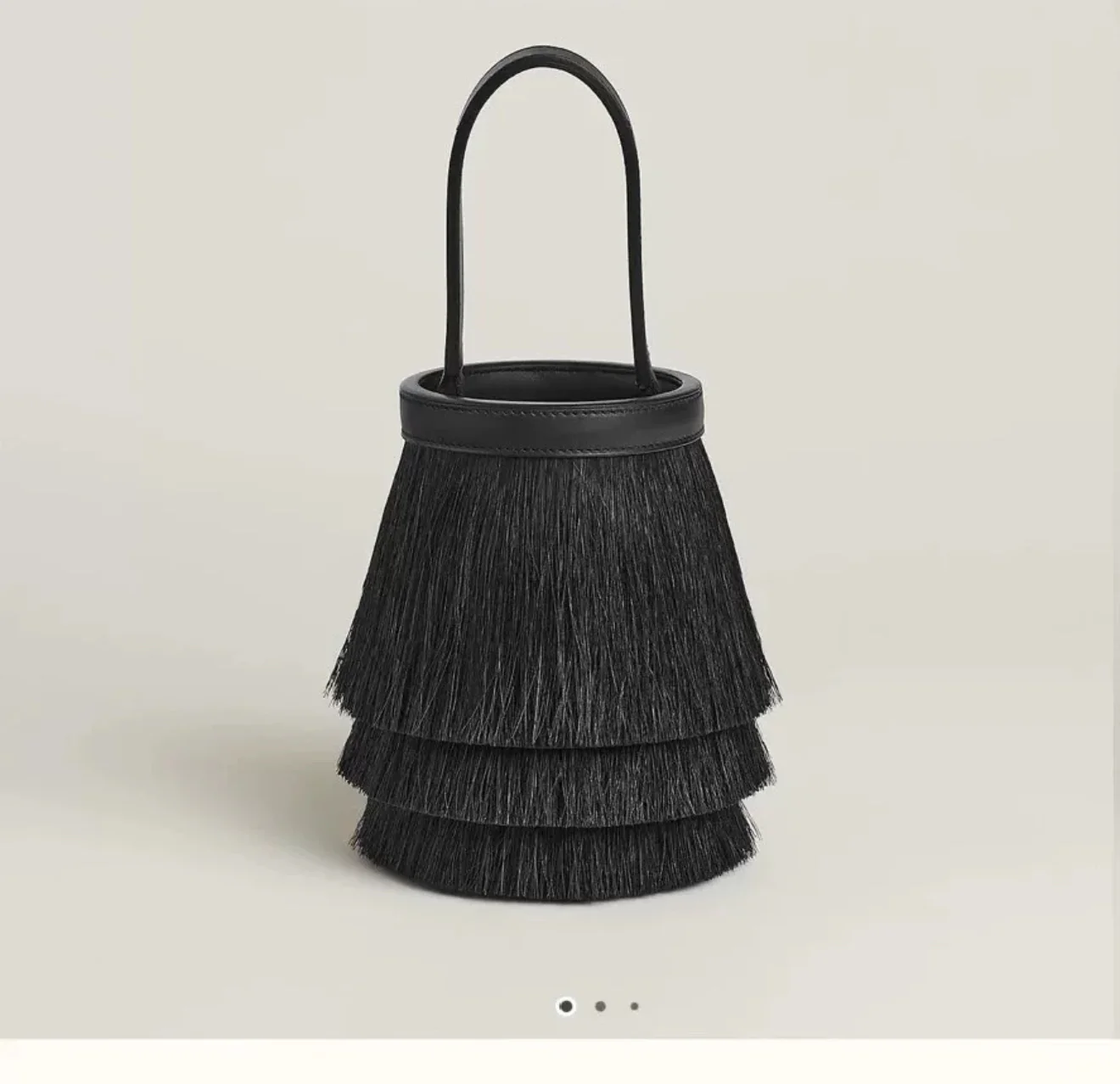 Hermès Black Evercalf and Horsehair Toupet - Image 3