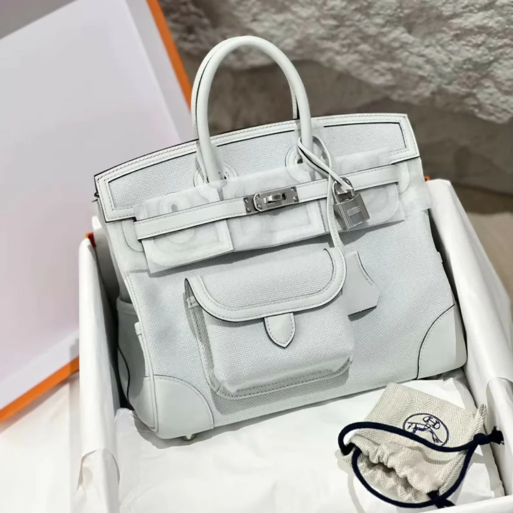 Hermès Birkin 25 Platinum Gray Cargo Palladium Hardware