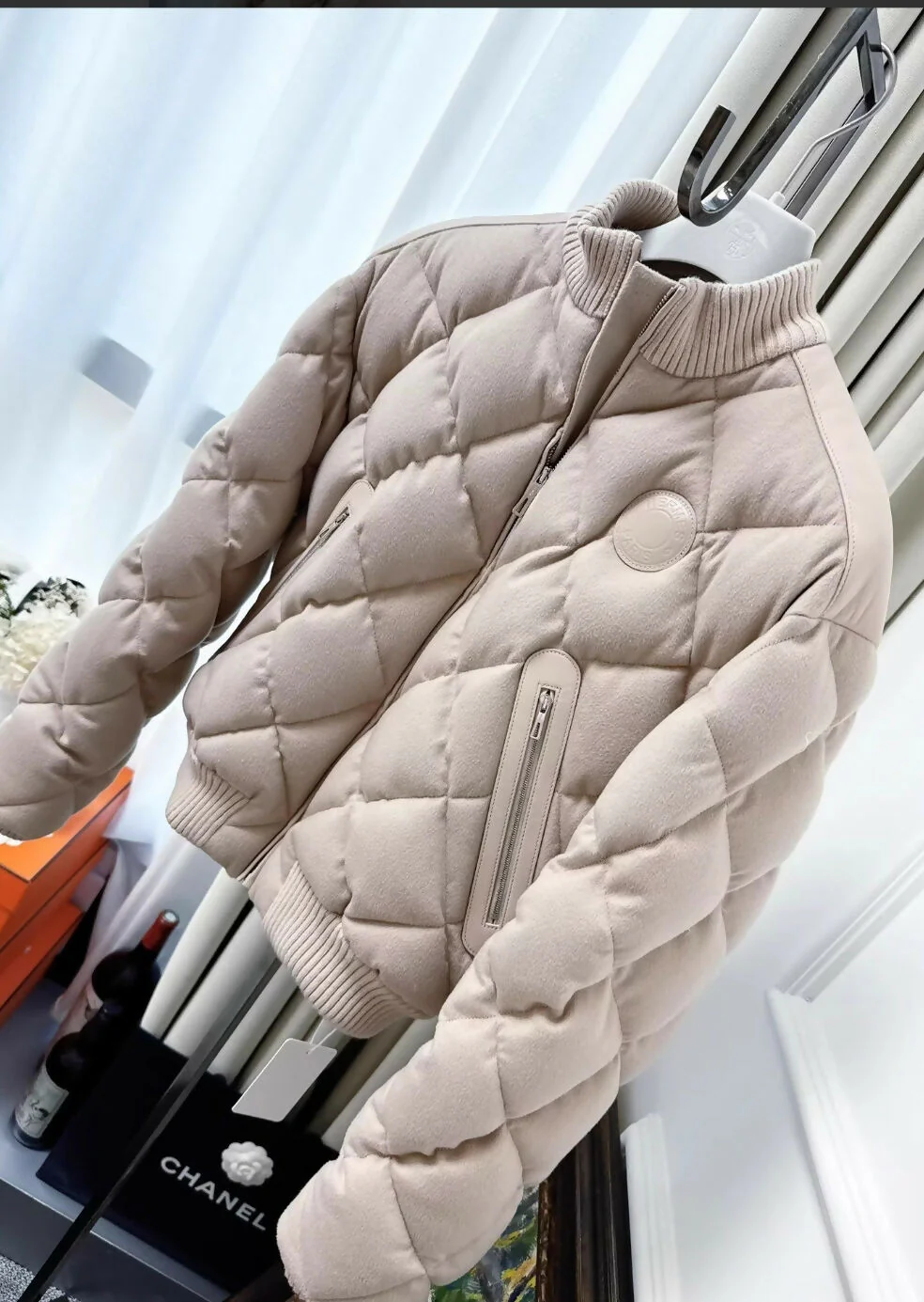 Hermes cashmere and leather jacket - Image 2