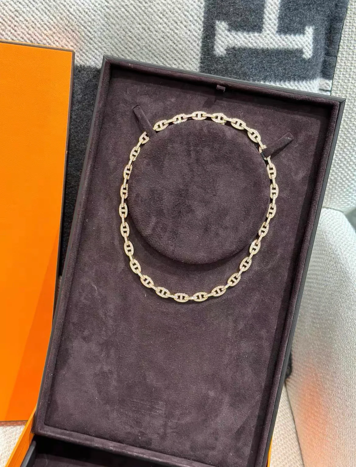 Hermes chaine d'ancre full diamond necklace - Image 2