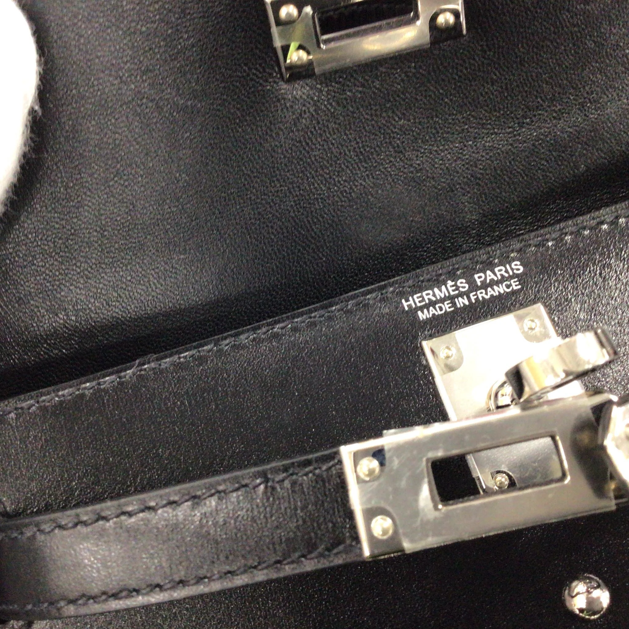 HERMÈS CLOUTÉ MINI KELLY 20 STUDDED BLACK BOX PALLADIUM HARDWARE - Image 5