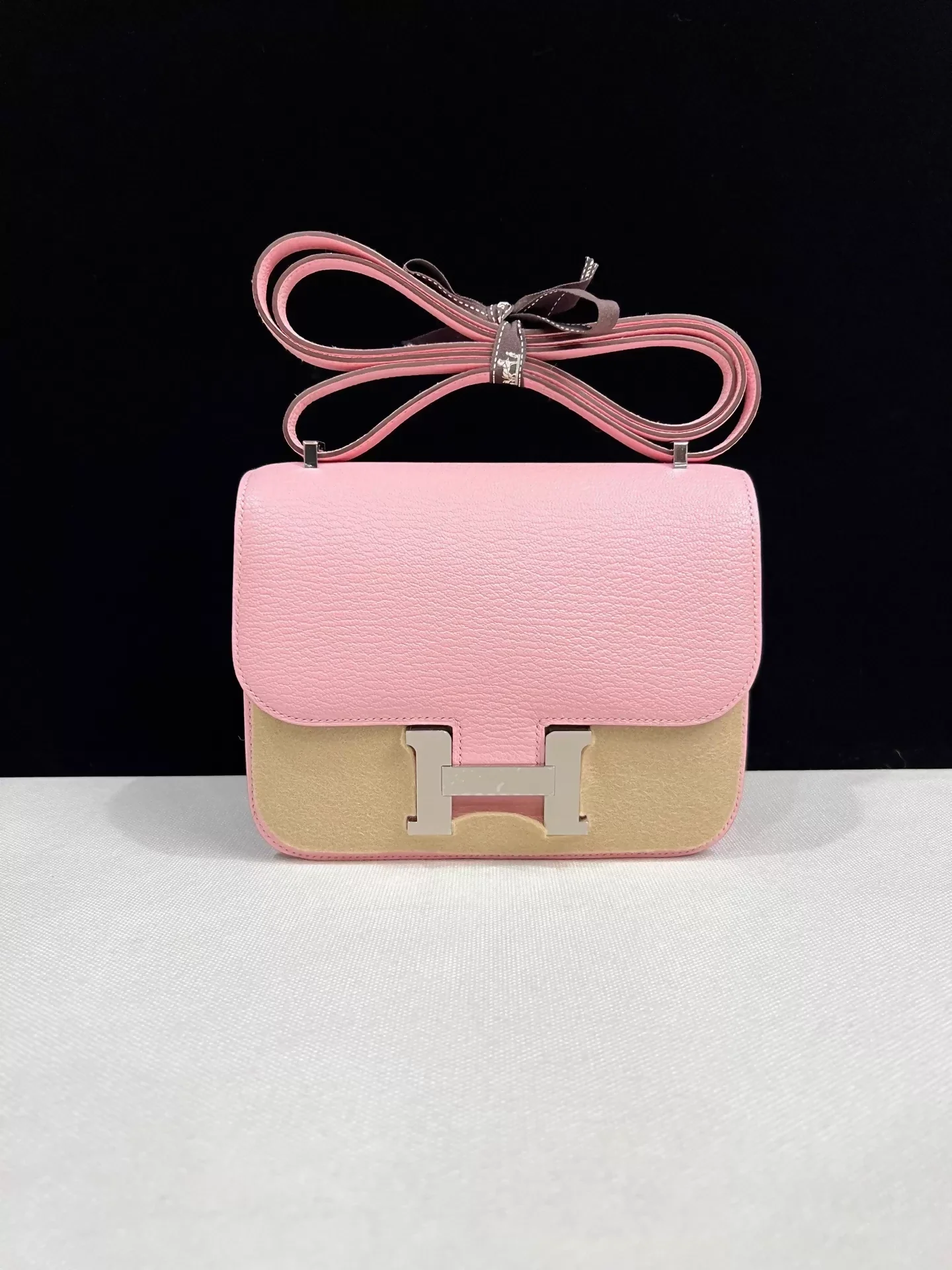 Hermes Constance 19 Pink rose sakura goat leather palladium hardware - Image 2
