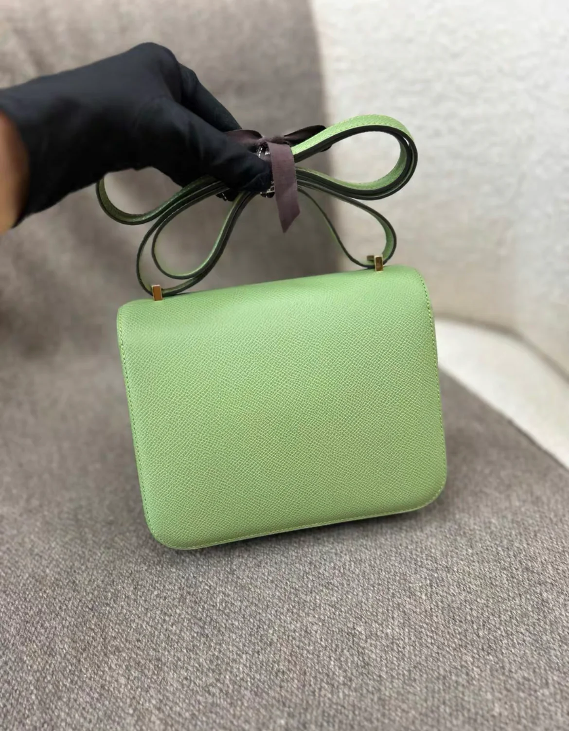 Hermes Constance 19 Vert Criquet Epsom Gold Hardware - Image 3