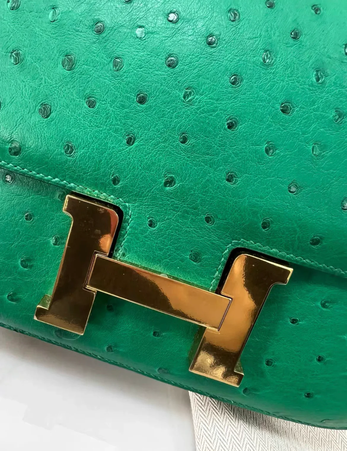 Hermès Constance 24 Vert Verone Ostrich Gold Hardware - Image 3