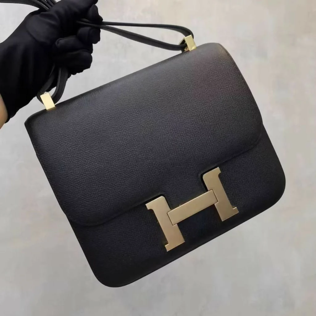 Hermes Constance 24 Black Epsom Leather Gold Hardware - Image 3