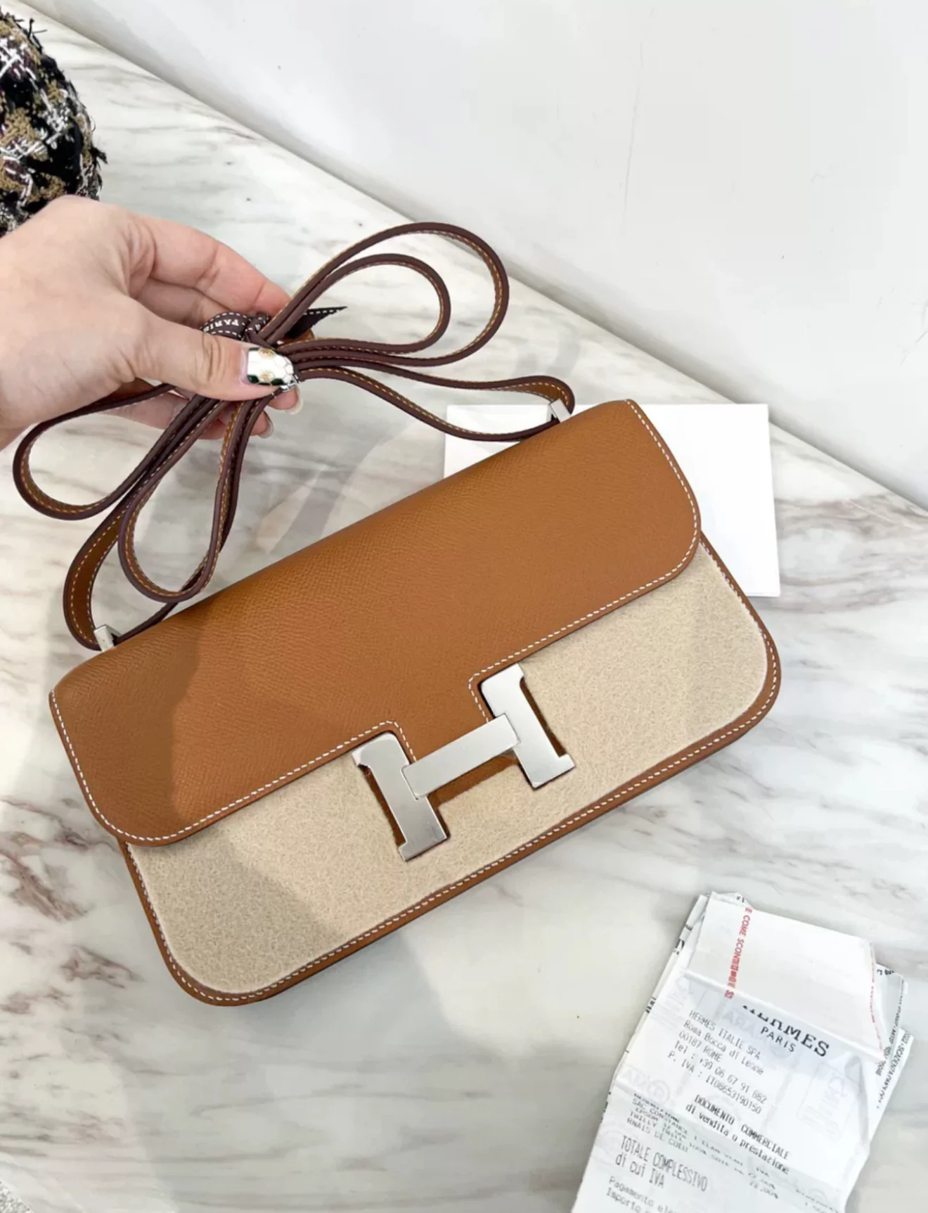 Hermès Constance Elan Gold Epsom Palladium Hardware